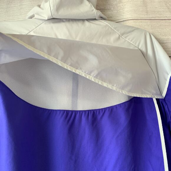 Nike Blue Grey Windrunner Zip Up Hoodie Jacket Retro-Styled Windbreaker Size M - Picture 15 of 16